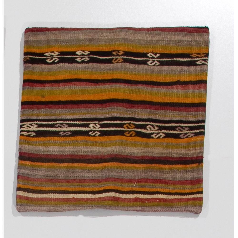 Nomadic Handmade Striped Design Turkish Kilim Cushion Cover