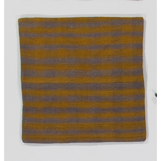 Handmade Striped Turkish Kilim Cushion Cover, Vintage Throw Pillow