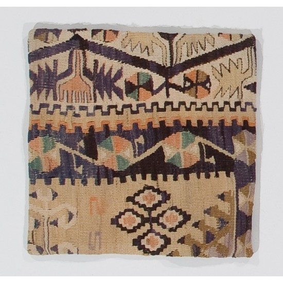 Home Decor Turkish Rug Cushion Cover, Handmade Vintage Pillow Case