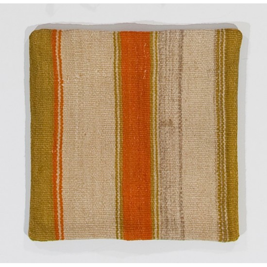 Multicolored Handmade Striped Turkish Kilim Cushion Cover