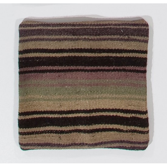 Handmade Striped Turkish Kilim Cushion Cover. Vintage Authentic Pillowcase
