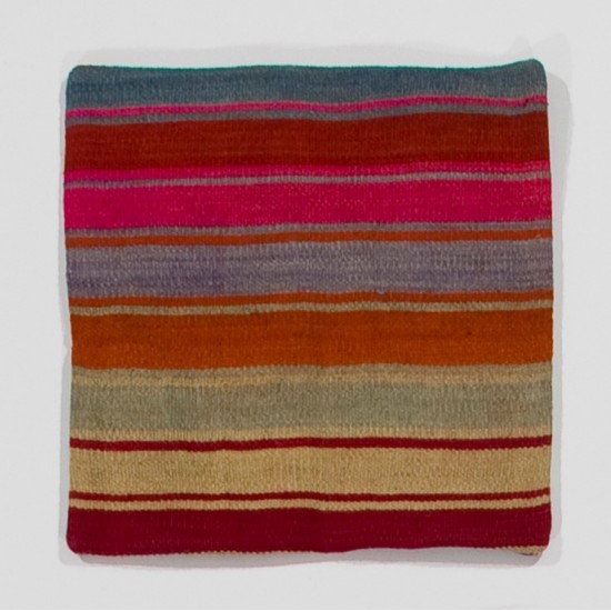 Handmade Striped Turkish Kilim Cushion Cover, Multicolored Vintage Lace Pillow Handmade Striped Turkish Kilim Cushion Cover, Multicolored Vintage Lace Pillow