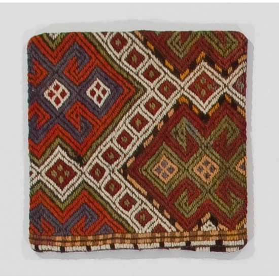 Home Decor Handmade Turkish Rug Cushion Cover, Vintage Wool Sham