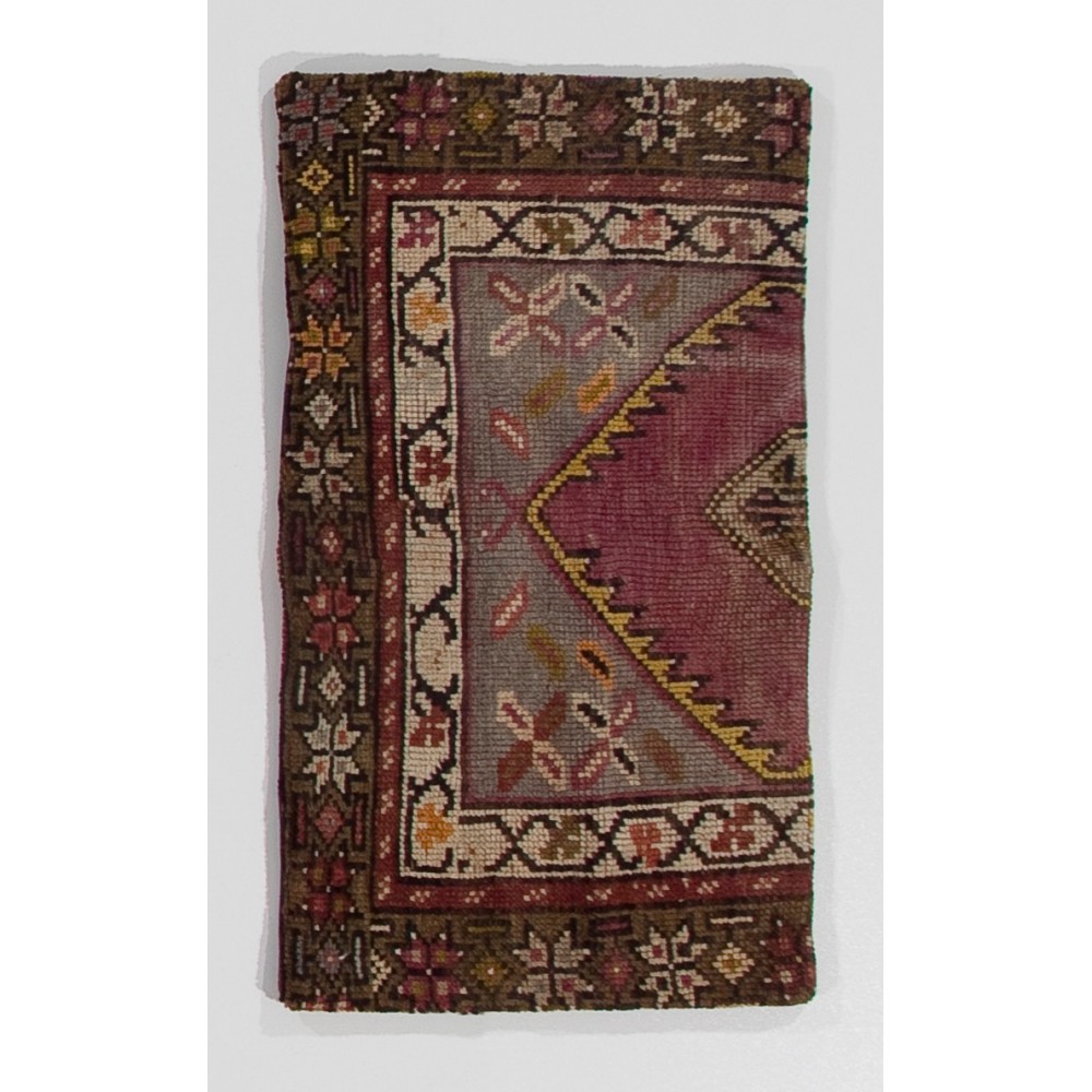 Vintage Handmade Turkish Wool Rug Cushion Cover