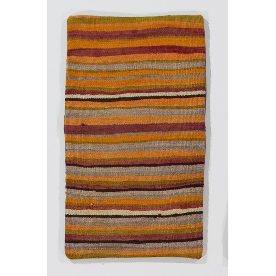 Authentic Striped Turkish Kilim Cushion Cover, Handmade Vintage Pillow Cover