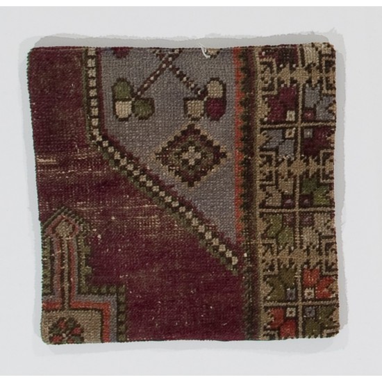Handmade Vintage Turkish Rug Cushion Cover, Traditional Wool Throw Pillow