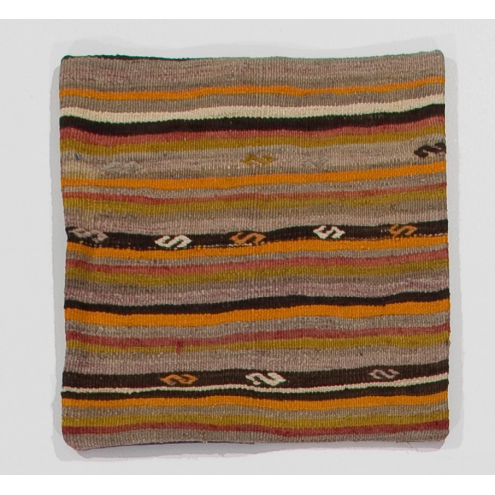 Turkish Cushion Cover with Striped Design, Handmade Lace Pillow from Turkey