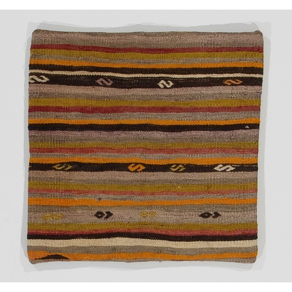 Vintage Handmade Striped Pattern Turkish Kilim Cushion Cover