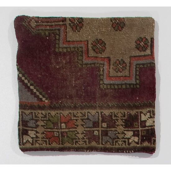 Handmade Turkish Rug Cushion Cover, Decorative Pillowcase