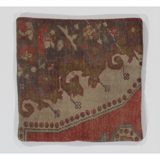 Handmade Turkish Rug Cushion Cover, Authentic Lace Pillow Cover Handmade Turkish Rug Cushion Cover, Authentic Lace Pillow Cover