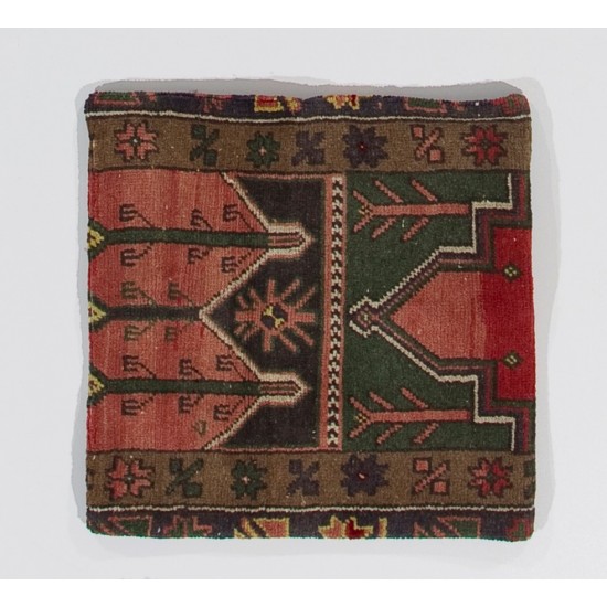 Colorful Handmade Turkish Rug Cushion Cover, Authentic Pillowcase Colorful Handmade Turkish Rug Cushion Cover, Authentic Pillowcase