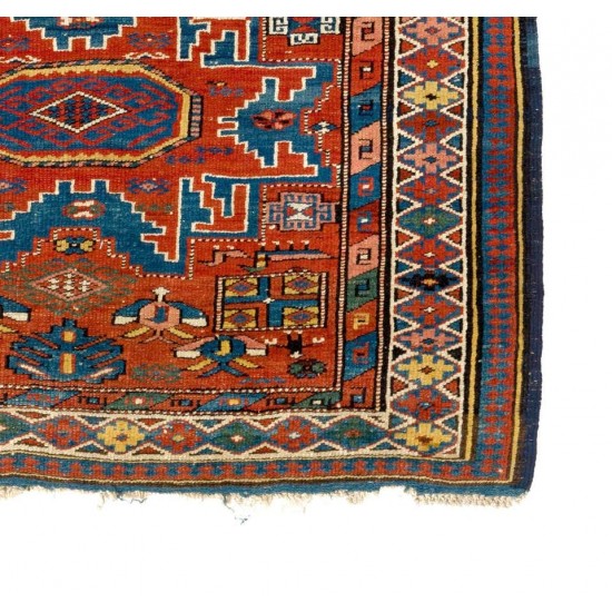 Antique Caucasian Lesghi Rug, circa 1880