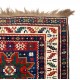 Antique Caucasian Karabagh Kazak Rug with Lesghi Stars, Ca 1890