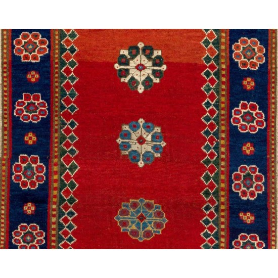 Dated 1870. Antique Caucasian Kazak Rug, Top Shelf Collectors Prayer Rug