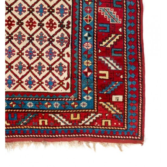 Antique Caucasian Kazak Rug, Excellent Condition, Ful Pile, All Original