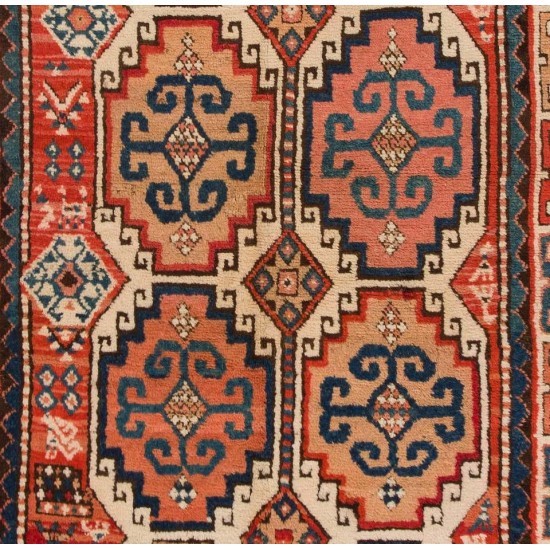 Antique Caucasian Moghan Kazak Rug, circa 1875