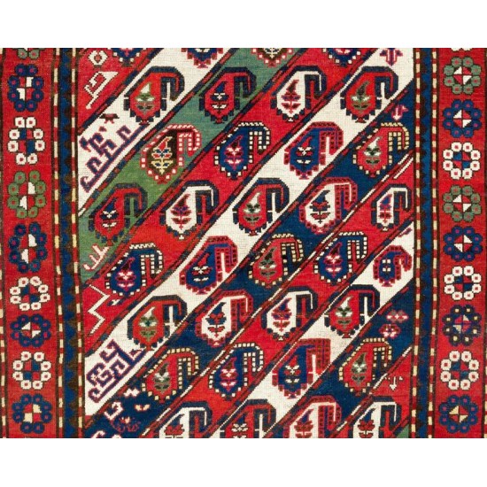 Antique Caucasian Gendje Kazak Rug