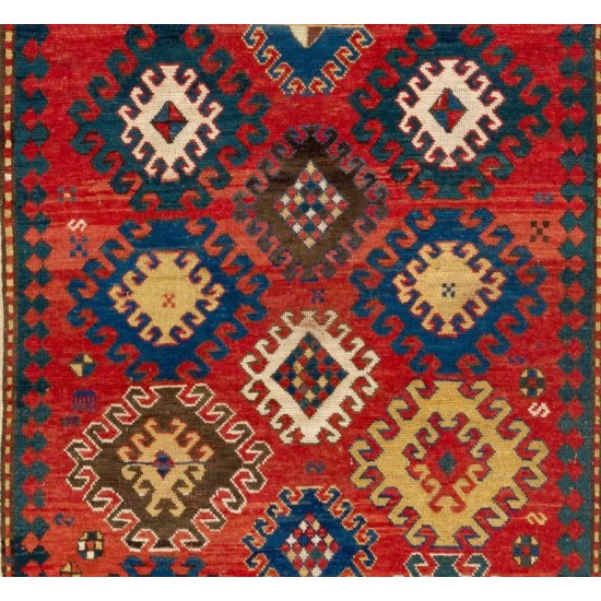 Antique Caucasian Kazak Rug, 19th Century
