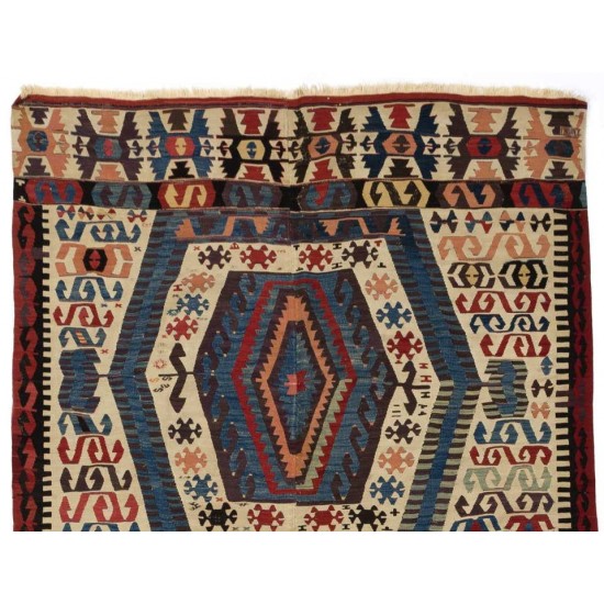 Antique Ottoman Kilim from Afyon, 18th Century