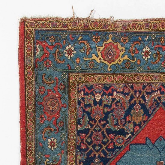 Exceptional Antique Persian Bidjar Wool Rug, Ca 1880
