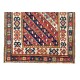 Antique Caucasian Gendje Kazak Rug, All Wool & Natural Dyes, Ca 1880