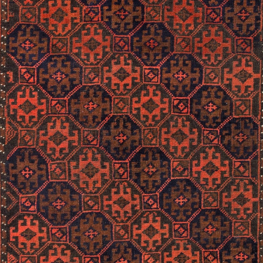 Rare Antique Tribal Baluch Rug from Afghanistan, Ca 1880, All Wool
