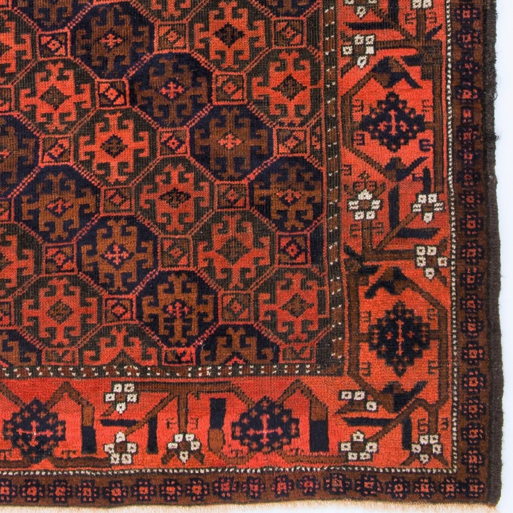 Rare Antique Tribal Baluch Rug from Afghanistan, Ca 1880, All Wool