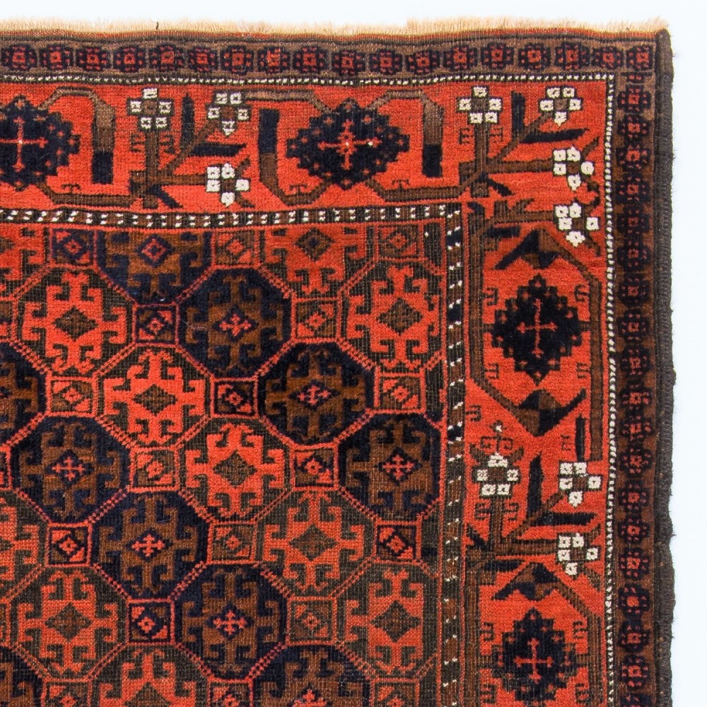 Rare Antique Tribal Baluch Rug from Afghanistan, Ca 1880, All Wool