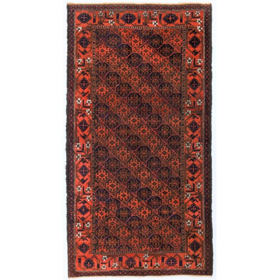 Rare Antique Tribal Baluch Rug from Afghanistan, Ca 1880, All Wool