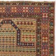 Antique Caucasian Shirvan Prayer Rug, Rare Yellow Ground, Ca 1875