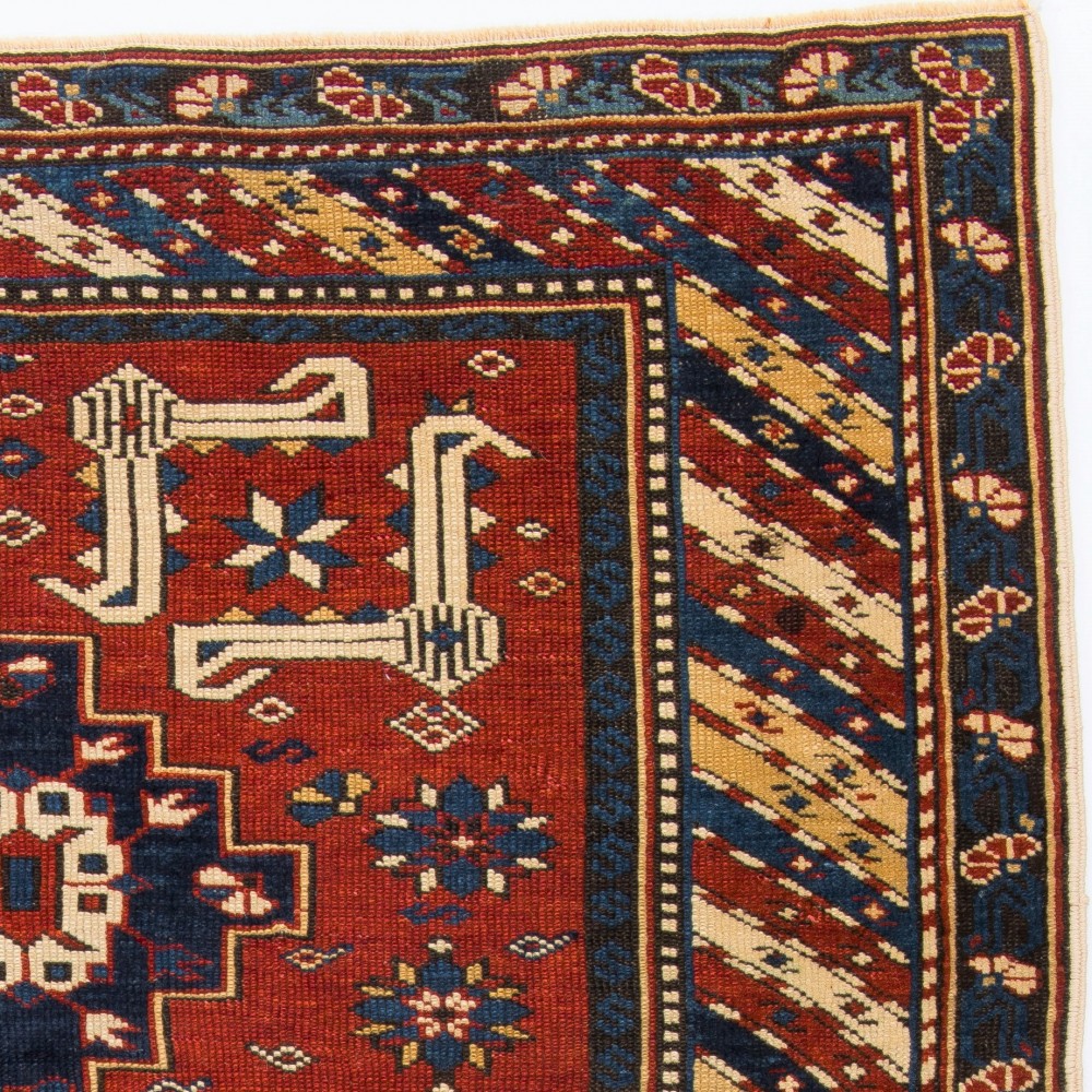 Antique Caucasian Karagashli Shirvan Rug, Ca 1880