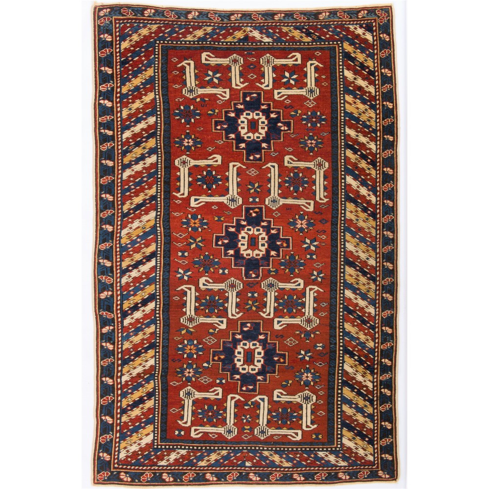 Antique Caucasian Karagashli Shirvan Rug, Ca 1880