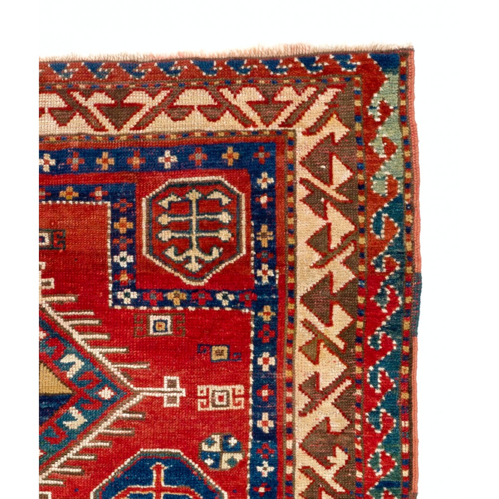 Rare Antique Caucasian Borchalo Kazak Prayer Rug, Circa 1875