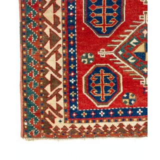 Rare Antique Caucasian Borchalo Kazak Prayer Rug, Circa 1875