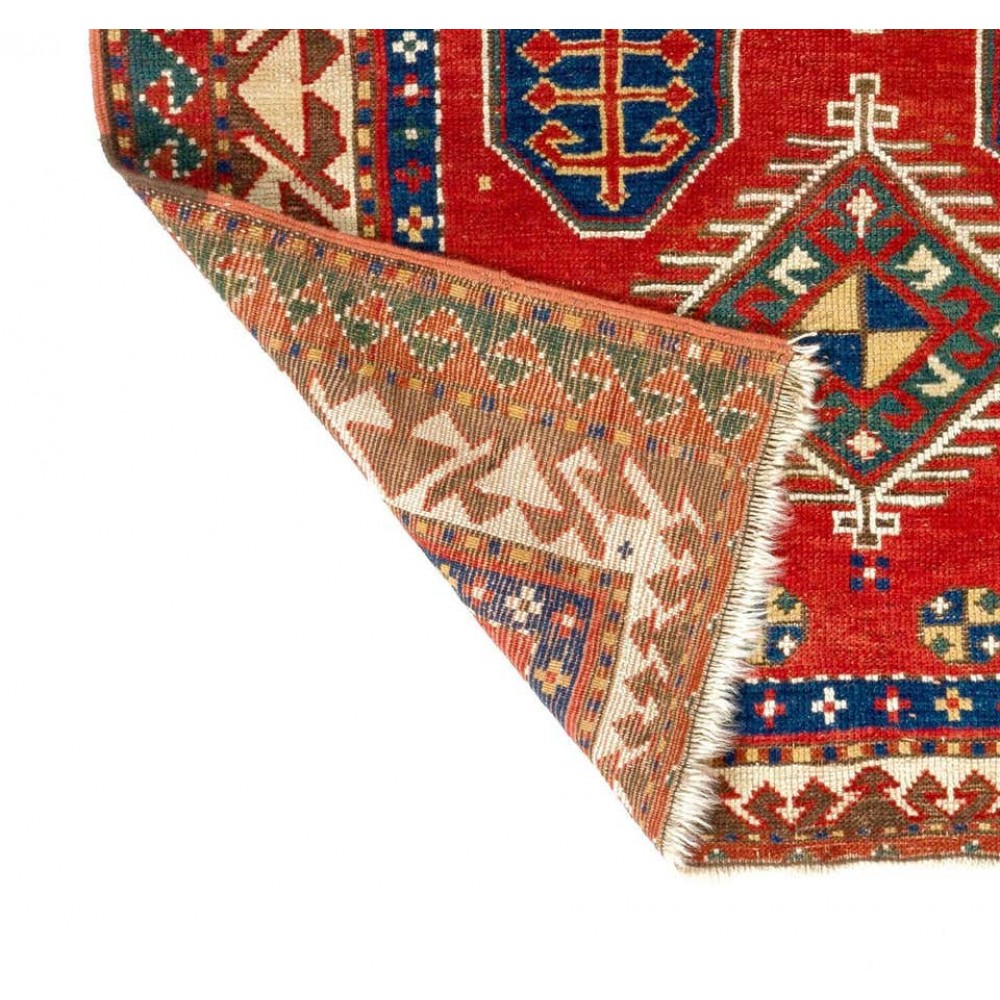 Rare Antique Caucasian Borchalo Kazak Prayer Rug, Circa 1875