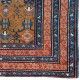 Rare Antique Caucasian Seichur Rug with Dark Yellow Ground & Rare Triple Border