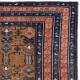 Rare Antique Caucasian Seichur Rug with Dark Yellow Ground & Rare Triple Border