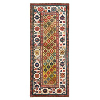 Antique Yellow Ground Caucasian Kazak Rug, Ca 1880