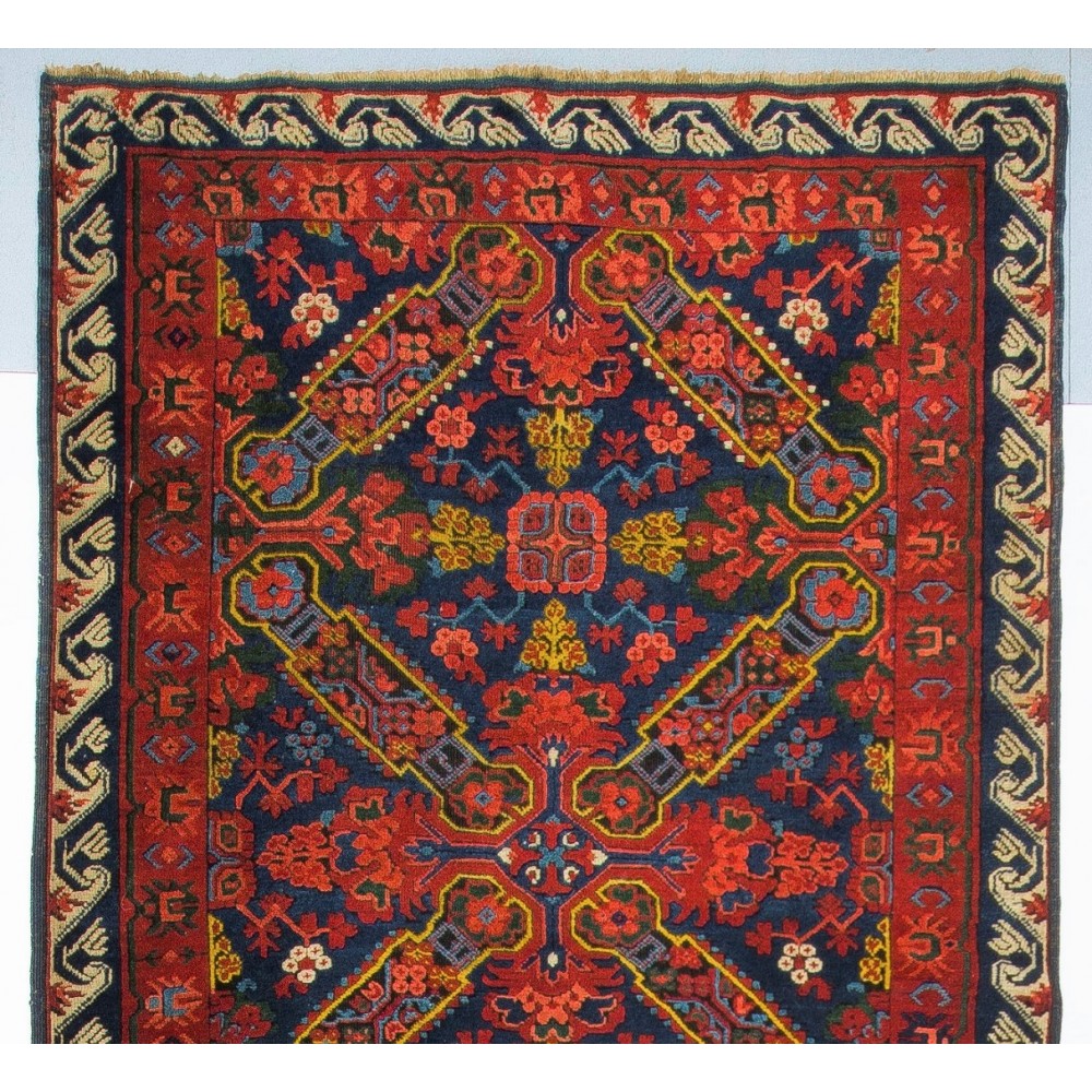 Antique Caucasian Seychour Runner Rug, 19th Century