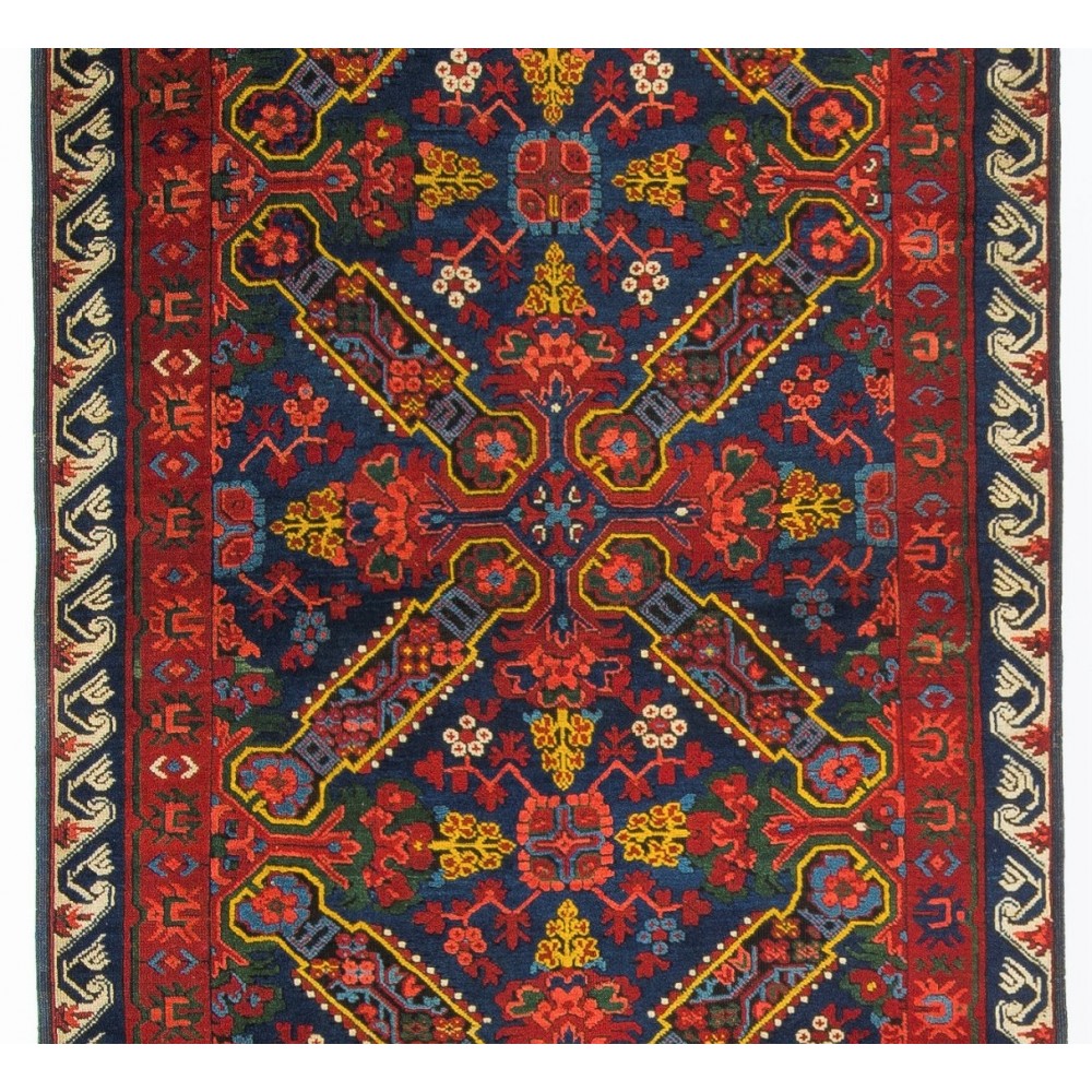 Antique Caucasian Seychour Runner Rug, 19th Century