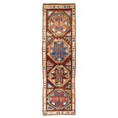 Antique Hand-Knotted Anatolian Konya Karapinar Runner Rug