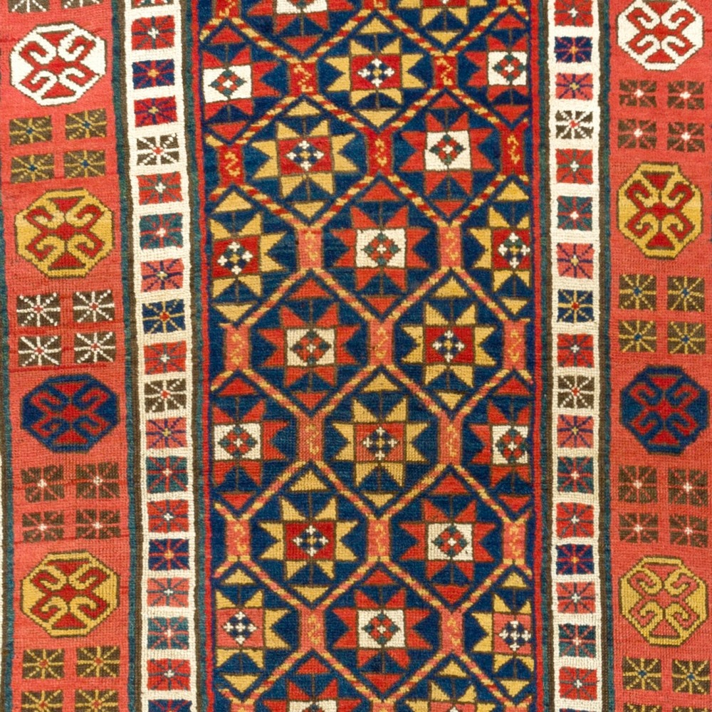 Antique 19th Century Caucasian Talish long Rug, Circa 1875