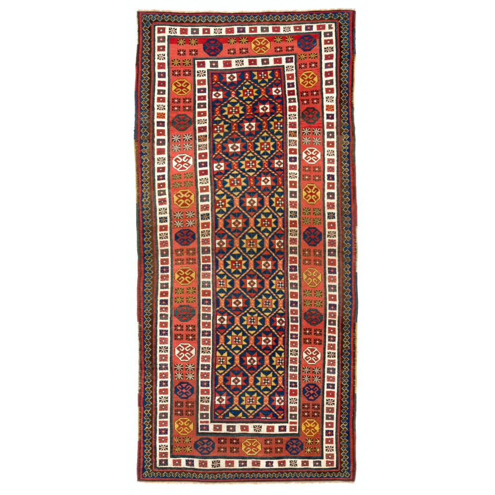 Antique 19th Century Caucasian Talish long Rug, Circa 1875