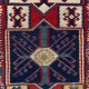 Rare 19th Century Antique Caucasian Shirvan Kuba Rug with Unusual Kilim Design