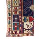 Rare 19th Century Antique Caucasian Shirvan Kuba Rug with Unusual Kilim Design