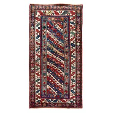 Antique Caucasian Gendje, Collectible Tribal Kazak Rug, Natural Dyes
