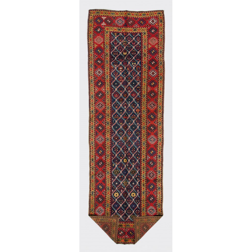 Antique Caucasian Talish Runner Rug, Late 19th Century, All Wool