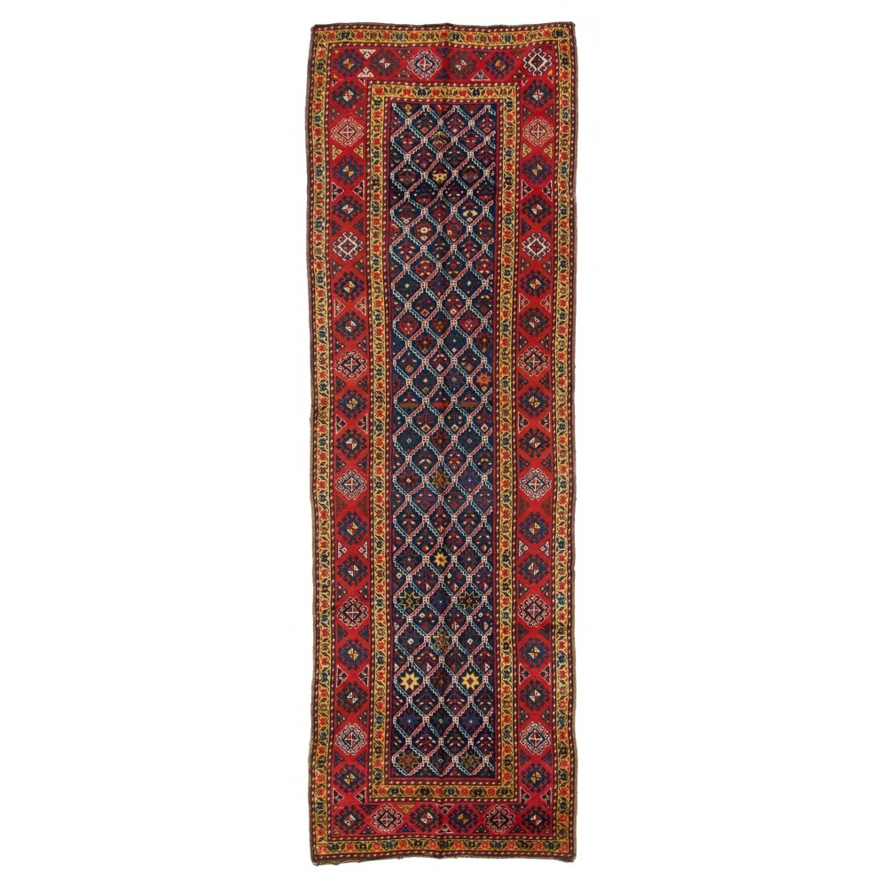 Antique Caucasian Talish Runner Rug, Late 19th Century, All Wool