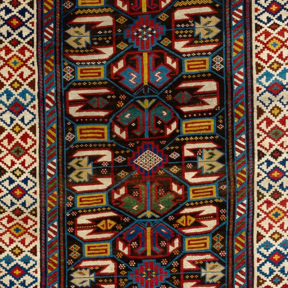 Antique Caucasian Kuba Dagestan Runner, Top Shelf Collectors Rug, circa 1870