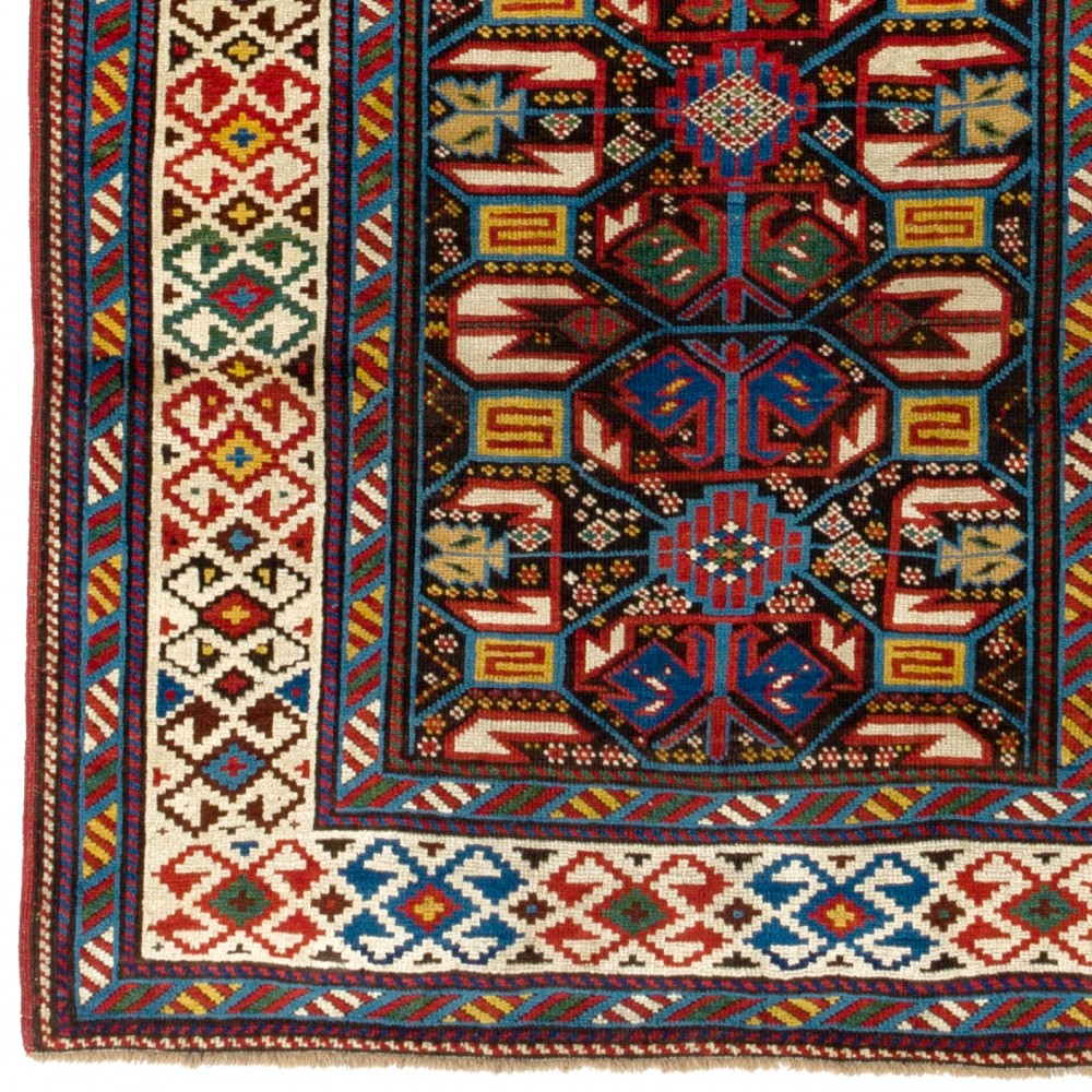 Antique Caucasian Kuba Dagestan Runner, Top Shelf Collectors Rug, circa 1870